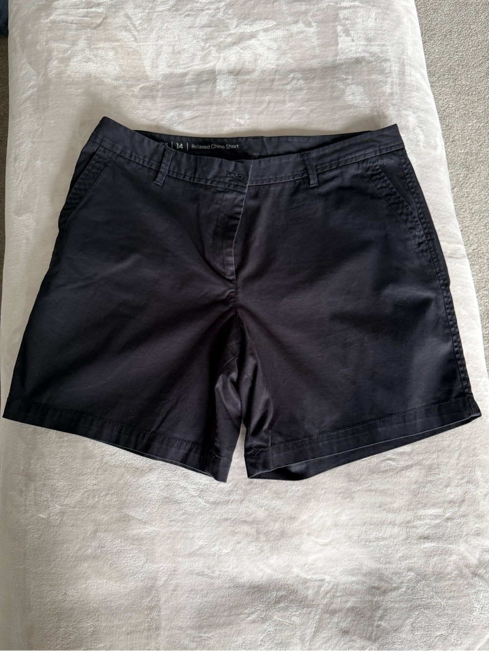 Talbots Black Relaxed Chino Shorts